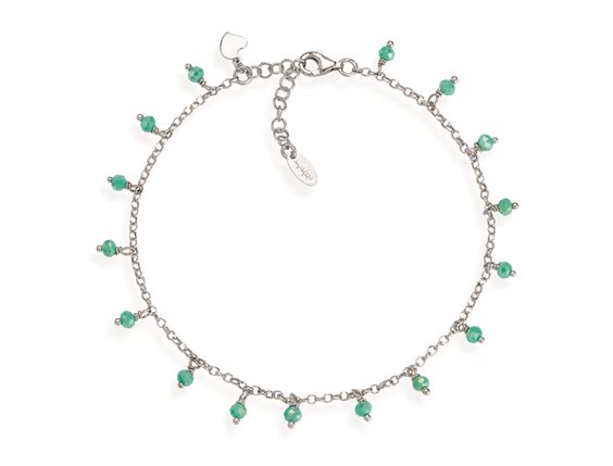 Silberdream Foglie Cavigliera Donna Gioiello 25cm 925 Argento Sterling